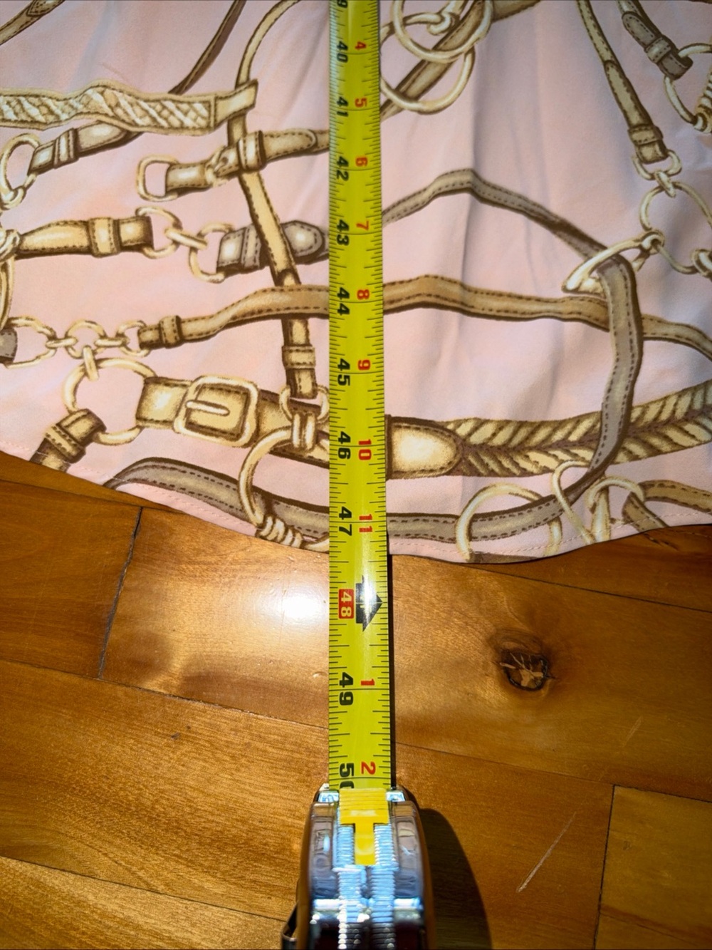 Lauren Ralph Lauren Dress Womens 2 Pink Equestrian Belt Print Midi Crepe Belted - Picture 10 of 11